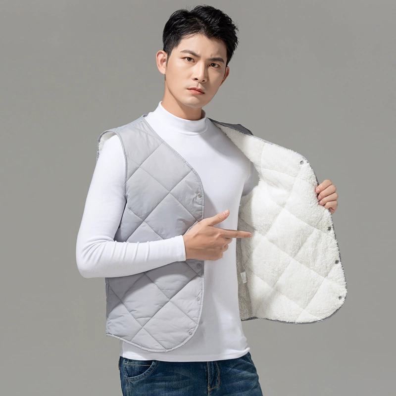 Изготовленный на заказ мужской пуховик, хлопок, автоматическая машина, стеганый пух, хлопковый спрей, резиновый хлопковый жилет на флисовой подкладке, утолщенный пух, хлопок