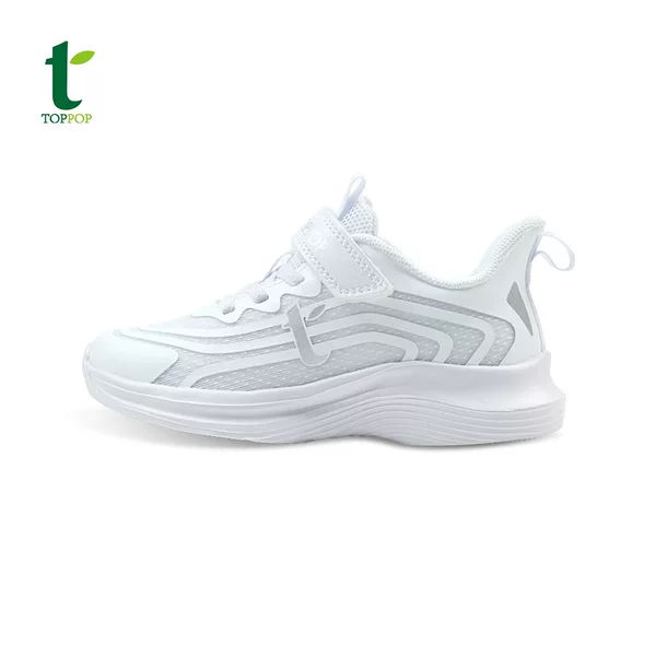 Toppp Tubo Children's Shoes New Boys White Shoes Mesh Breathable Velcro sneaker Casual Shoes for Girls