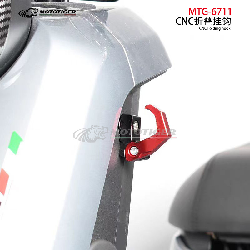 Electric Vehicle Motorcycle Modified Handlebar Storage Hook Brake Pump Aluminum Alloy Helmet Hook Accessories Foldable
