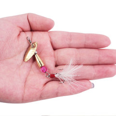 Lure Bait 3.5g Fish-Scale Pattern Composite Spinners, Long-Range Casting Spiners for Mandarin Fish and Whitebait, Hard Baits