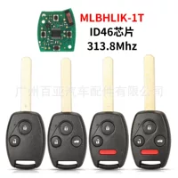 Для Honda 2/3/4 ключ Honda дистанционного управления автомобильный ключ ID46 чип 313.8 MLBHLIK-1T частоты