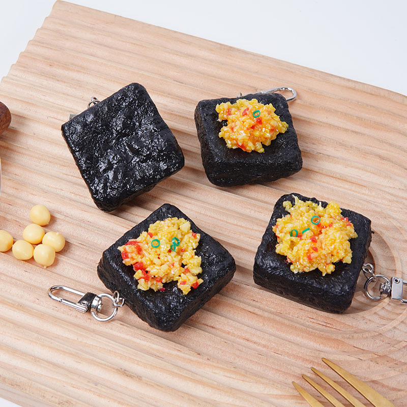 擬似食品にんにく蓉臭豆腐のキーホルダー|undefined