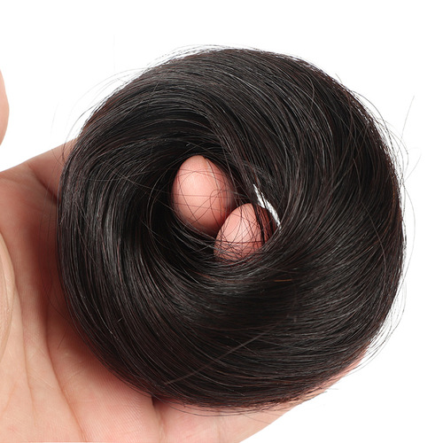 Ball head natural wig hair accessories fluffy antique wig bag lazy hair twister chemical fiber ball head straight hair ring
