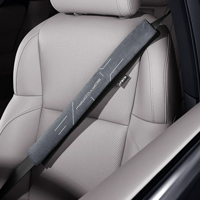 Seat belt shoulder pad: All Seasons, Suede Seat Belt - 48cm-1-gray