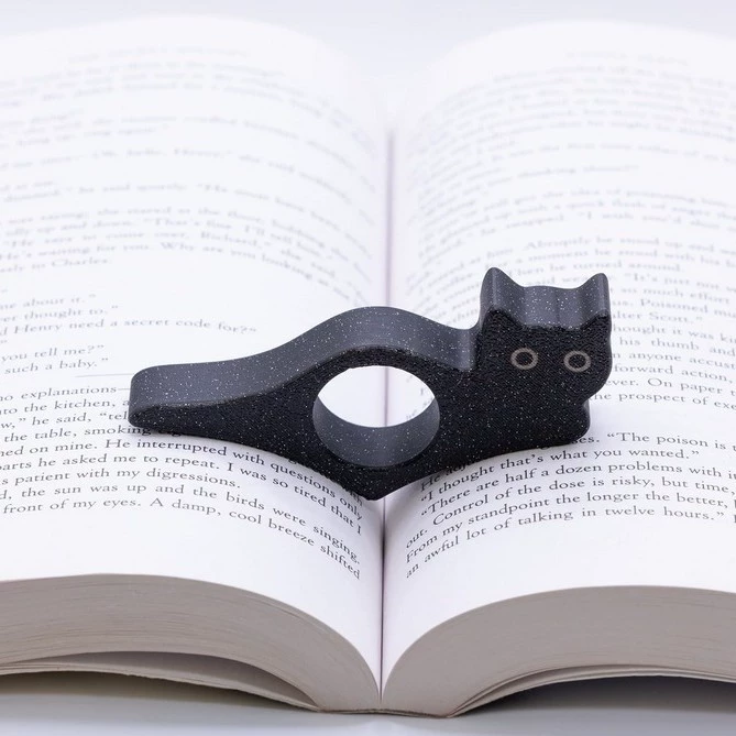 [2025跨境新款 Cat Thumb Book Page Holder 黑猫拇指书页架]