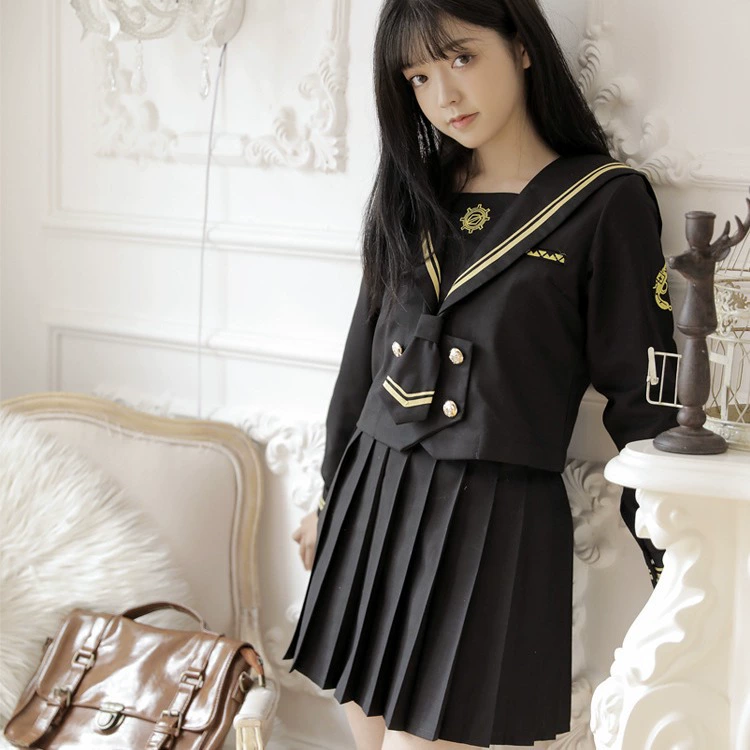 Комплект униформы из натуральной формы Bad JK, полный комплект, новый Костюм морячки для японских девушек, средний костюм, студенческий костюм в студенческом стиле