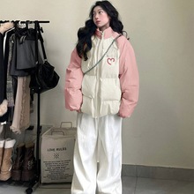 可爱加厚棉服保暖外套马甲夹克面包棉袄羽绒棉衣服嘻哈田园网红女