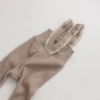Gray card color lace strap pants