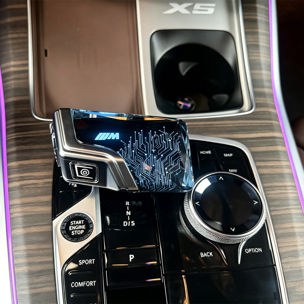 Suitable for BMW 3 Series, 4 Series, 5 Series, X1, X3, X5 gear shift modification, crystal gear knob, orchid finger shift lever