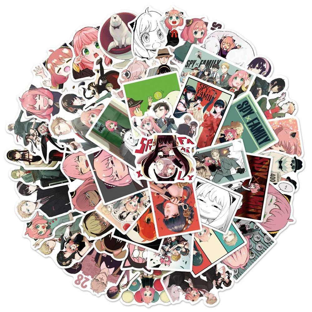 50 шт. Шпионский игровой дом Мультяшные наклейки граффити багаж мобильный телефон планшет скейтборд чашка для воды водонепроницаемые съемные наклейки