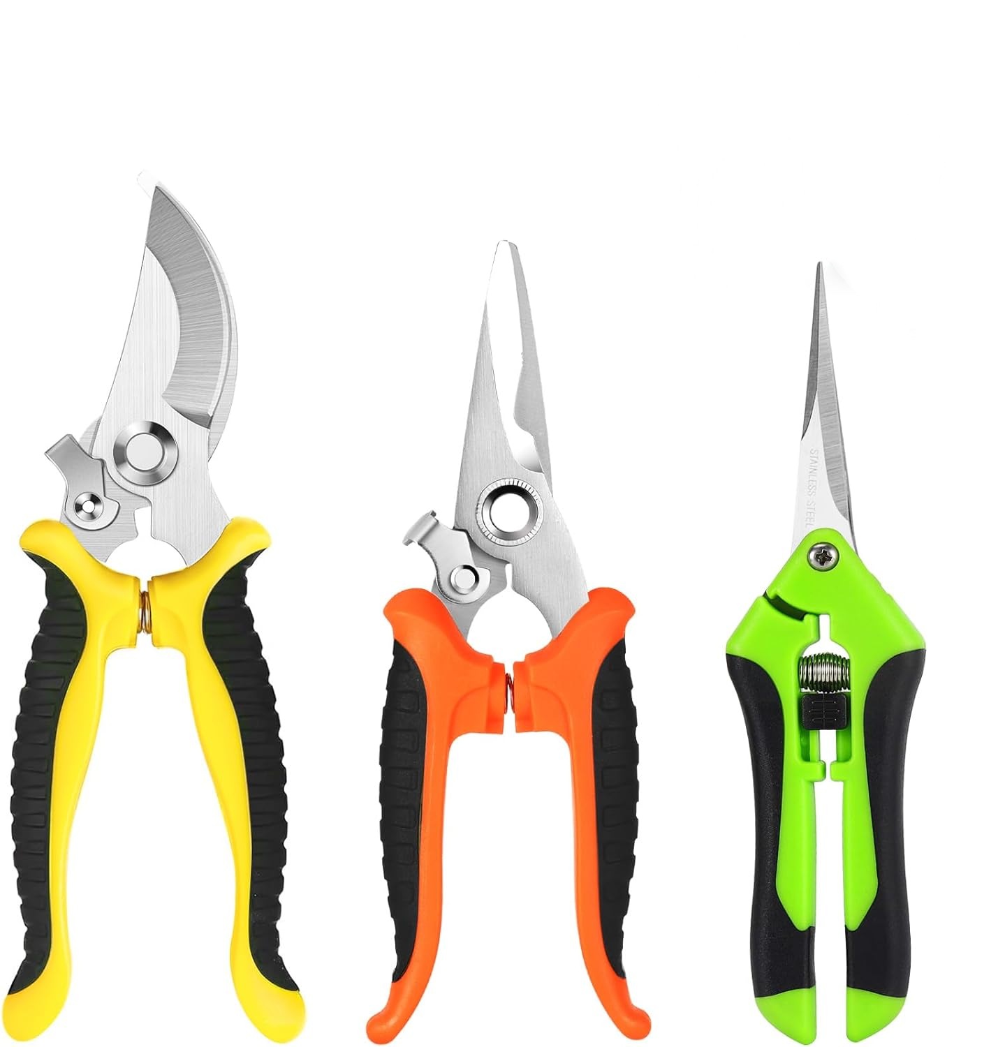 노란색 오렌지 녹색 세 조각 세트