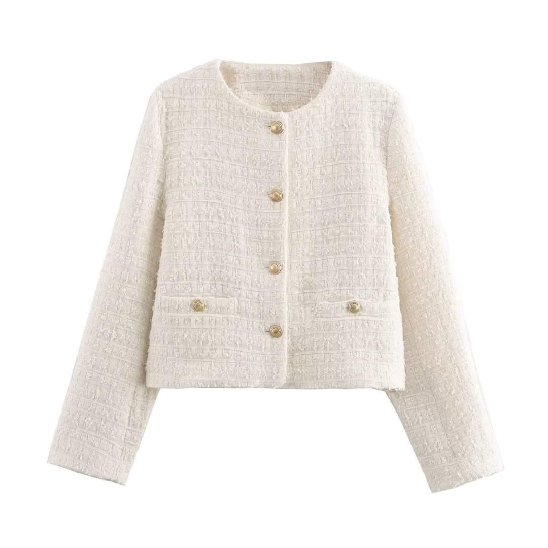 Women's clothing 2024 autumn and winter new style fashionable small fragrance coarse spinning short jacket_voghion.com