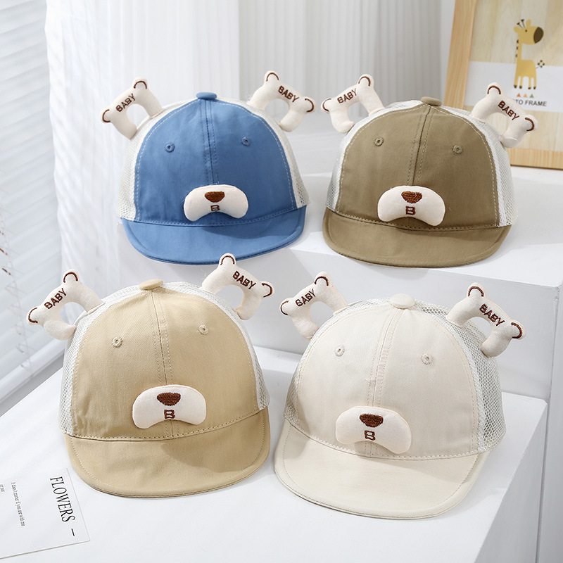 Gorra de visera transpirable de malla fina de verano para bebés, hombres y mujeres, sombrero para el sol de ala suave para bebés, sombrero para el sol para niños, marea