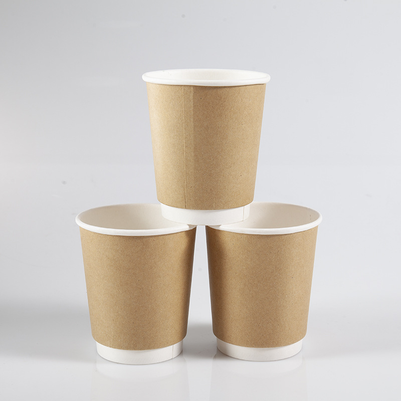 Tazas de papel compostables personalizadas sin plástico con película de pulpa PLA biodegradable cubierta de pulpa desechable al por mayor tazas de papel para bebidas calientes