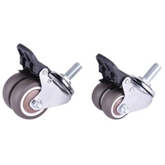 Xintu caster double wheel 1.5 inch 2 inch screw universal wheel pallet caster AGV wheel medical vehicle bed corner wheel
