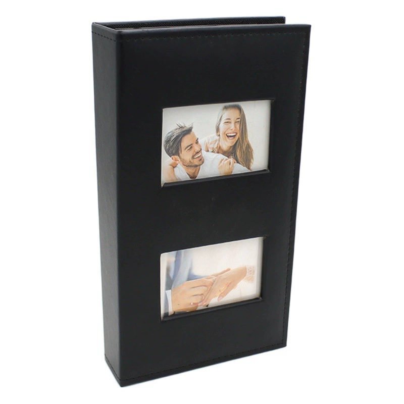 Оптовая продажа от производителя: фотоальбом на 300 страниц, 6 дюймов, с обложкой из искусственной кожи или льняной ткани, с одинарными и двойными окошками, вставного типа.