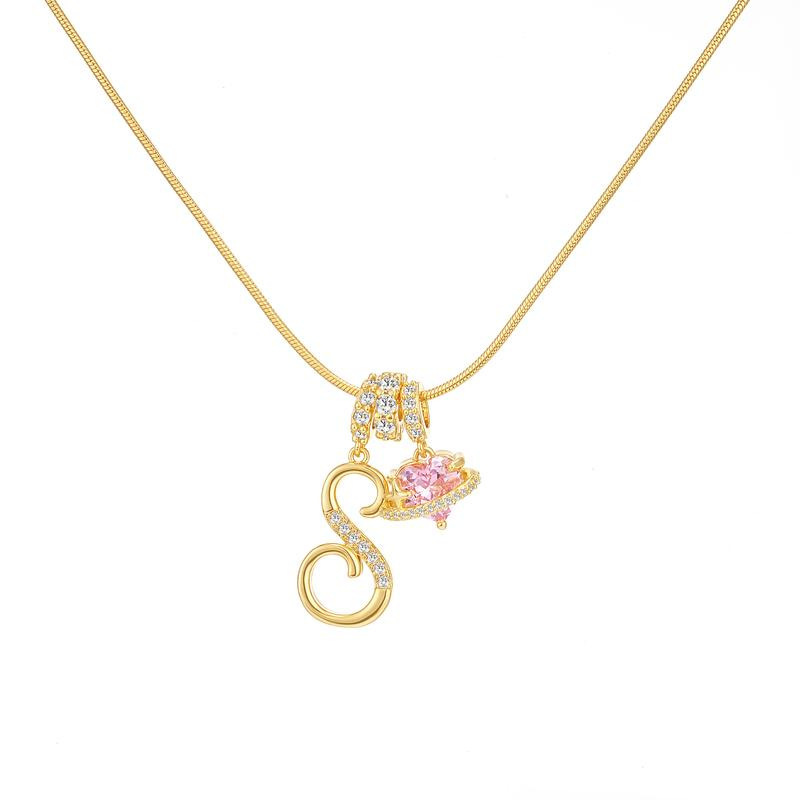 クロスボーダー tk 人気のドーパミンガール 26 レターネックレスステンレス鋼チェーン 22k リアルゴールドメッキ|undefined