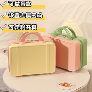 Customized Korean Style Blind Box Small Suitcase Storage Cosmetic Bag Retro Makeup 14inch Suitcase Lightweight Souvenir
