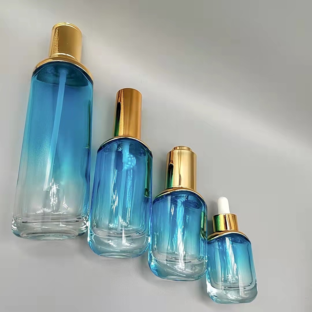 Fabricante en stock 15 ml30ml50ml botella ovalada botella cuentagotas botella de aceite esencial botella de loción botella de esencia transparente