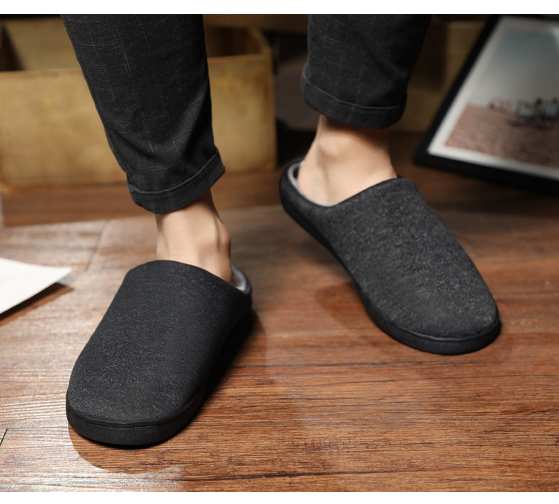 Unisex Casual Solid Color Round Toe Cotton Slippers display picture 3