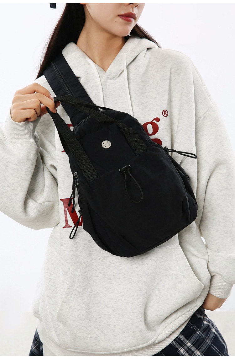Backpack Men's And Women's 2025 Multifunctional Breast Bag Lightweight Nylon Cloth Bag Single Shoulder High Value Work Commuter Messenger Bag_voghion.com