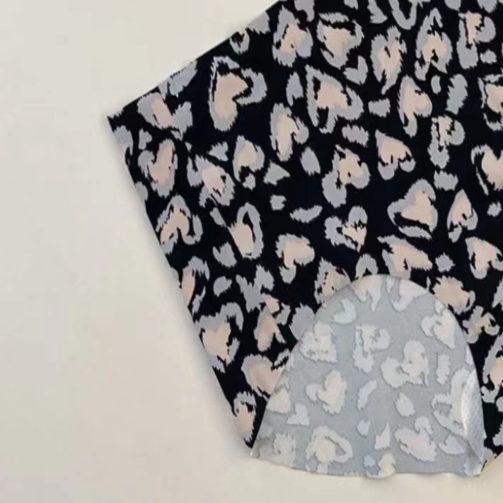 블랙 레오파드 프린트 팬츠