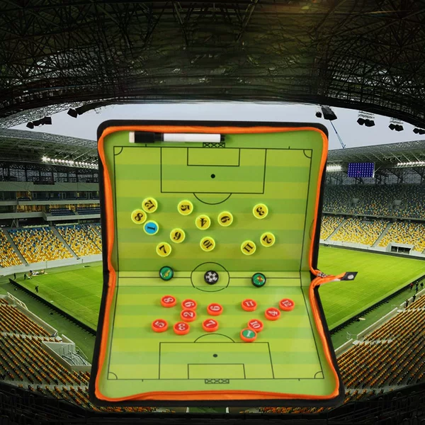New Creative Zipper Football Tactical Board Custom Leather Magnetic Portable Coach Board Teaching Board