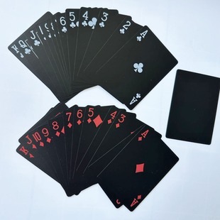 Factory wholesale creative personality does not fade plastic poker black PVC waterproof poker