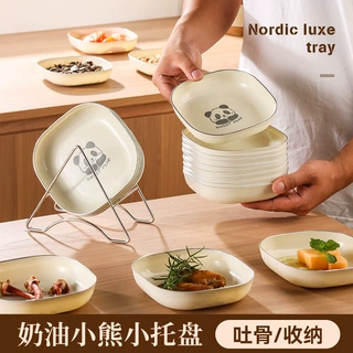 家用餐桌吐骨碟客厅水果点心收纳盘厂家批发塑料食品级耐摔吐骨盘