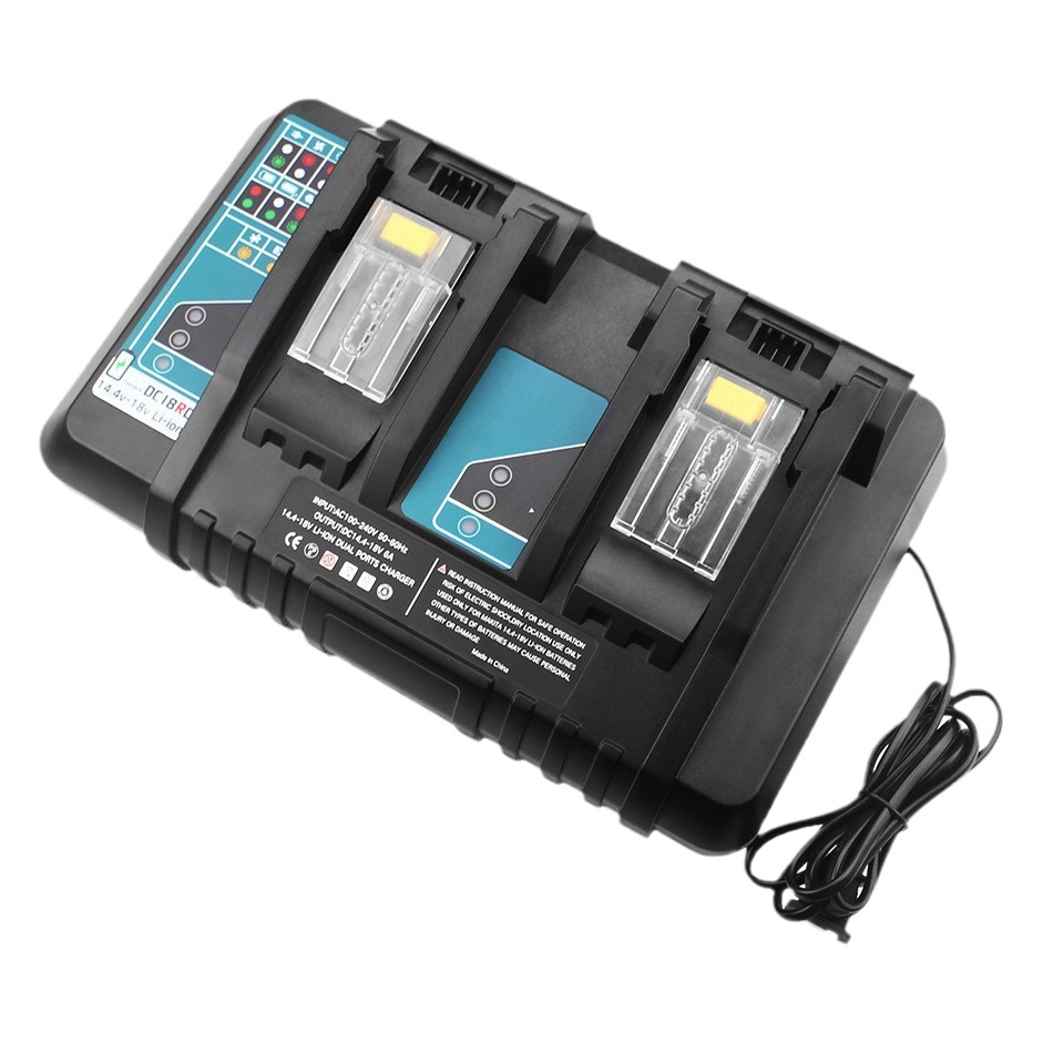 RHYはMKマキタ14.4V〜18Vリチウム電池充電器7Aデュアル充電急速充電DC18RCT充電に適しています。