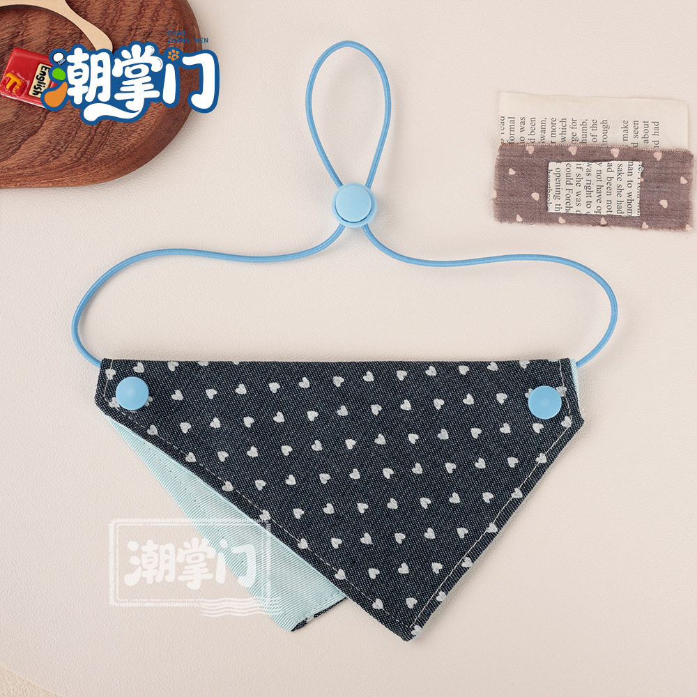 66 printed love triangle scarf / L size: suitable for neck circumference 27-42cm