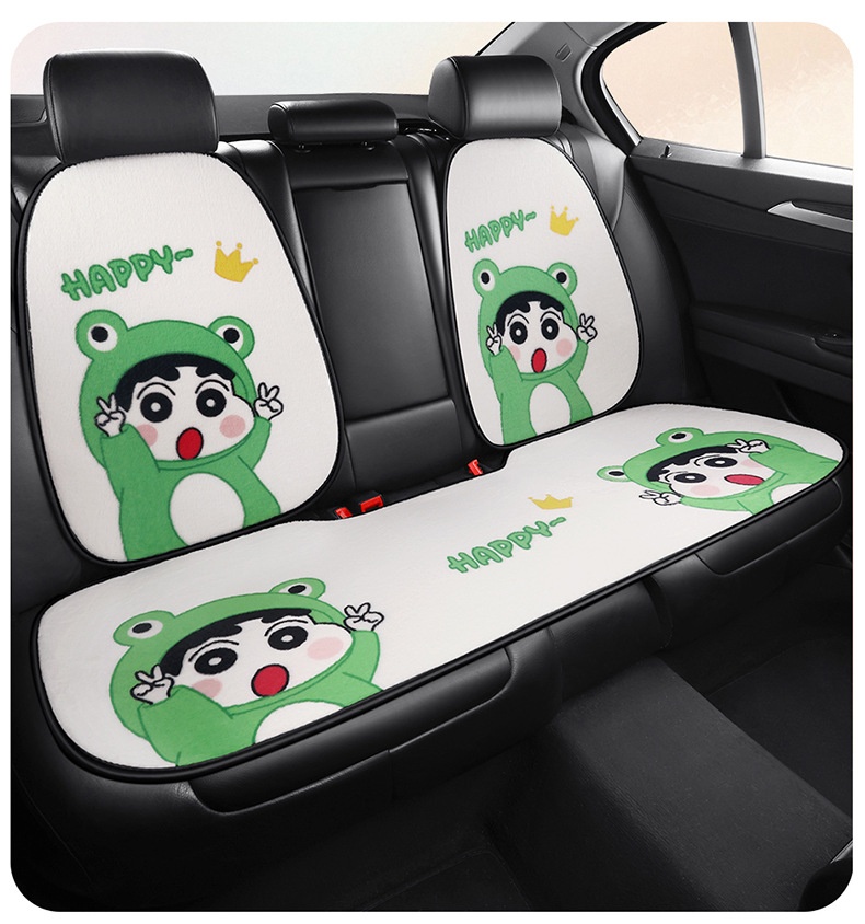 F010 Stuffed Crayon Shin-Chan Car Cushion Internet Celebrity Cute Cartoon Half Pack Seat Cover Women's Seat Cushion Winter