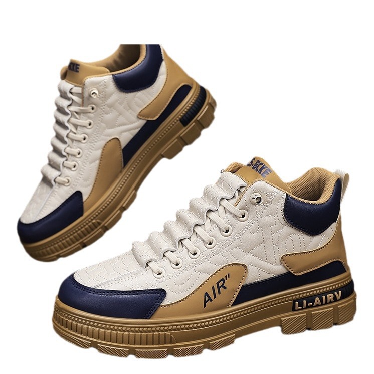 Zapatos para Hombre, Primavera 2025, Versátiles, Casuales, Deportivos, con Plataforma, que Aumentan la Estatura, Blancos, Modernos