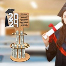 Graduation Gift Money Holder 2024毕业季创意木制工艺品摆件