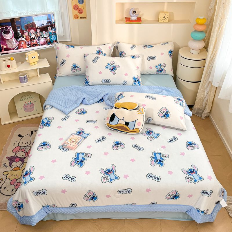 클래스 A 어린이 만화 콩 이불 봄과 가을 이불 유치원 에어컨 이불 작은 이불 아기 아기 침구