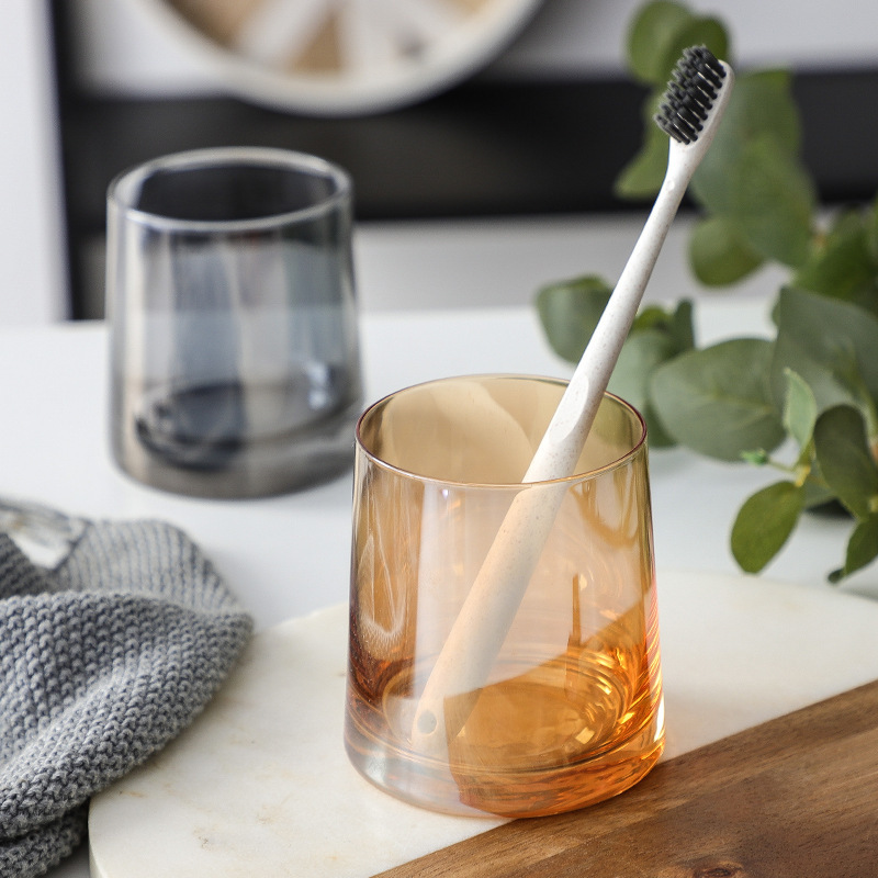 Simple ins Nordic Style Light Luxury Mouthwash Cup Household Glass Brush Cup Set Wash Cup Hotel Hotel Toothbrush Cup
