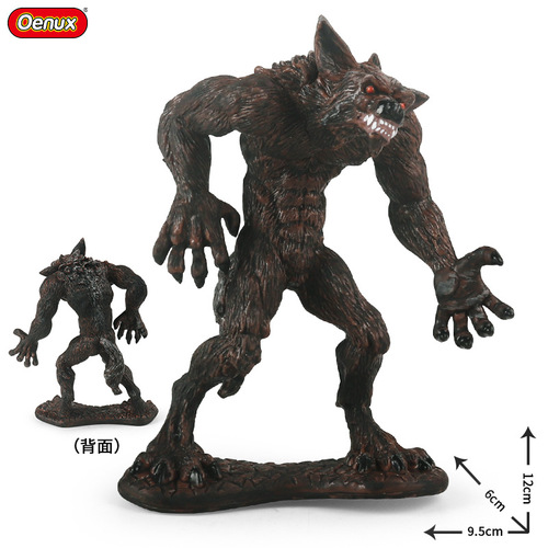 Simulated animal model solid Wolverine warrior toy jungle wild animal ornaments hand-made children's gift