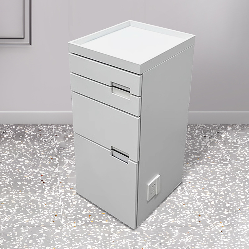 Gabinete de herramientas de peluquería Gabinete de madera maciza Salón de peluquería especial Red Cabinet de almacenamiento Cabinet de corte de pelo Carrito pequeño