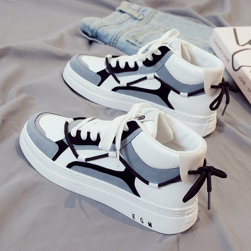 Summer New Release High-Top Canvas Fashion Men's Shoes Trendy, Versatile Casual Sports Sneakers and White Canvas Shoes