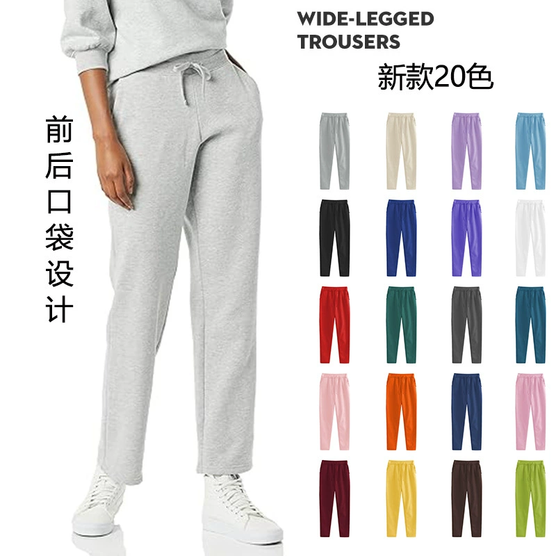 2025 простые повседневные бархатные повседневные брюки и спортивные штаны в американском стиле с ремешком на спине и задним карманом для мужчин и женщин