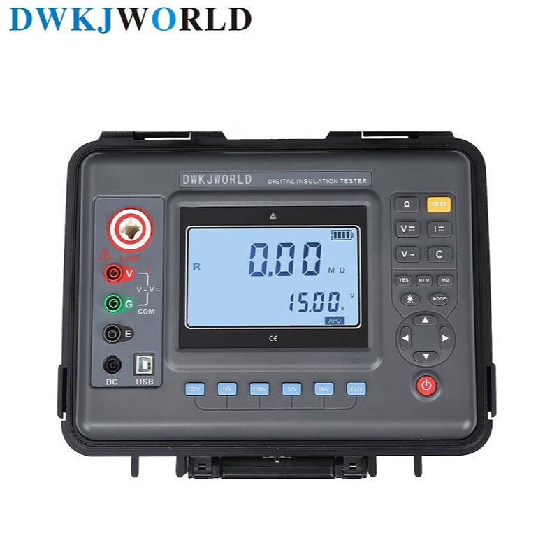 DWKJWORLD 兆欧表 DW812 高压绝缘电阻测试仪(5KV,10TΩ) 套