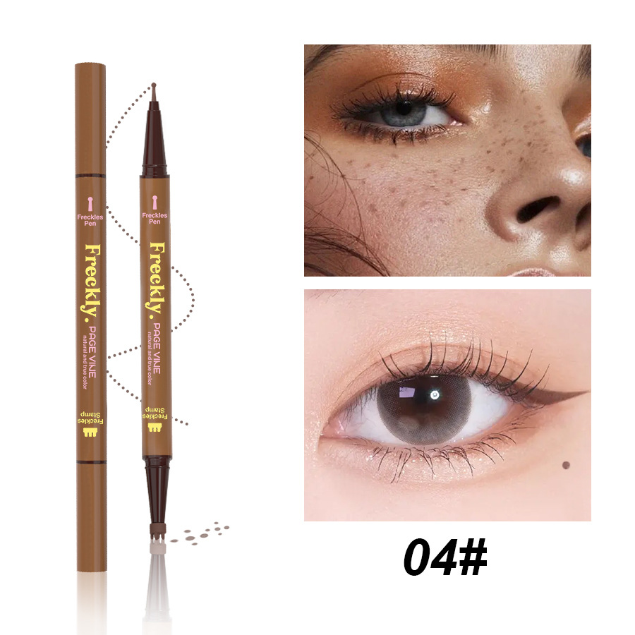 Color maquillaje PAGE VINE natural pecas pluma de doble cabeza sello impermeable duradero fácil de colorear pluma impermeable no mancha