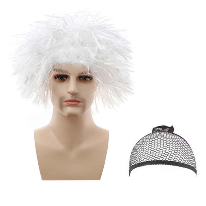 오래 된 교수 가발 + 헤어 그물