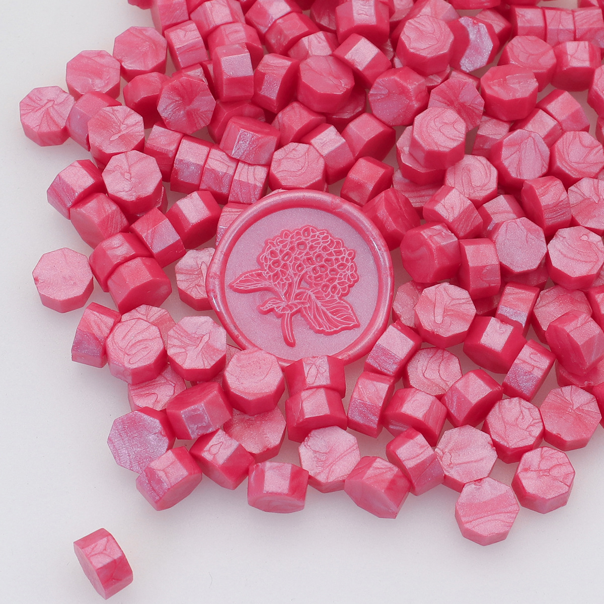 Perlas de cera de sellado octogonales Oucai, 500g, 131 colores, perlas de sellado de cera a granel, colores mixtos, baratas, perladas, una libra.