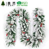 Source cross -border new Christmas spray snow rattan flower ring velvet Christmas flower ring Christmas decoration rattan spot