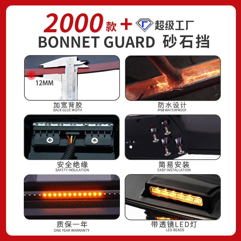 Tenxinrui aplicable a landkuroze LC 200 100 patrulla de la tierra modificado coche con cubierta luz arenisca bloque Accesorios