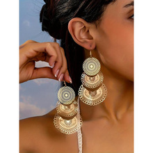 F 36483 Hollow Leaf Copper Earrings �ο���Ҷͭ�����羳��