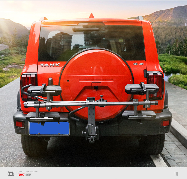 Tank 400 Hi4-T Vehicle-Mounted Bicycle Rack, Rear-Mounted Folding Suspension Trailer Tail Zero-Contact Rack