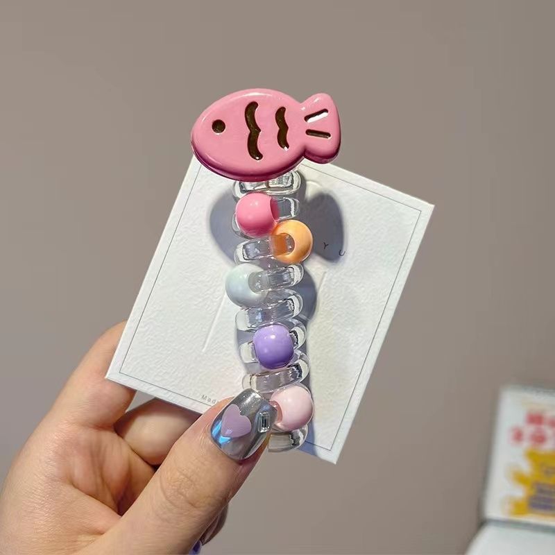 Línea telefónica trenzada transfronteriza, anillo para el cabello, perla, cabello trenzado recto, artefacto femenino, cola de caballo alta, burbuja, cabello trenzado, cuerda, accesorios para el cabello