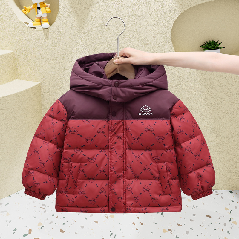 Pato amarillo negro dorado chaqueta de plumón para niños niños niñas engrosado 90 chaqueta blanca de invierno chaqueta de invierno bebé